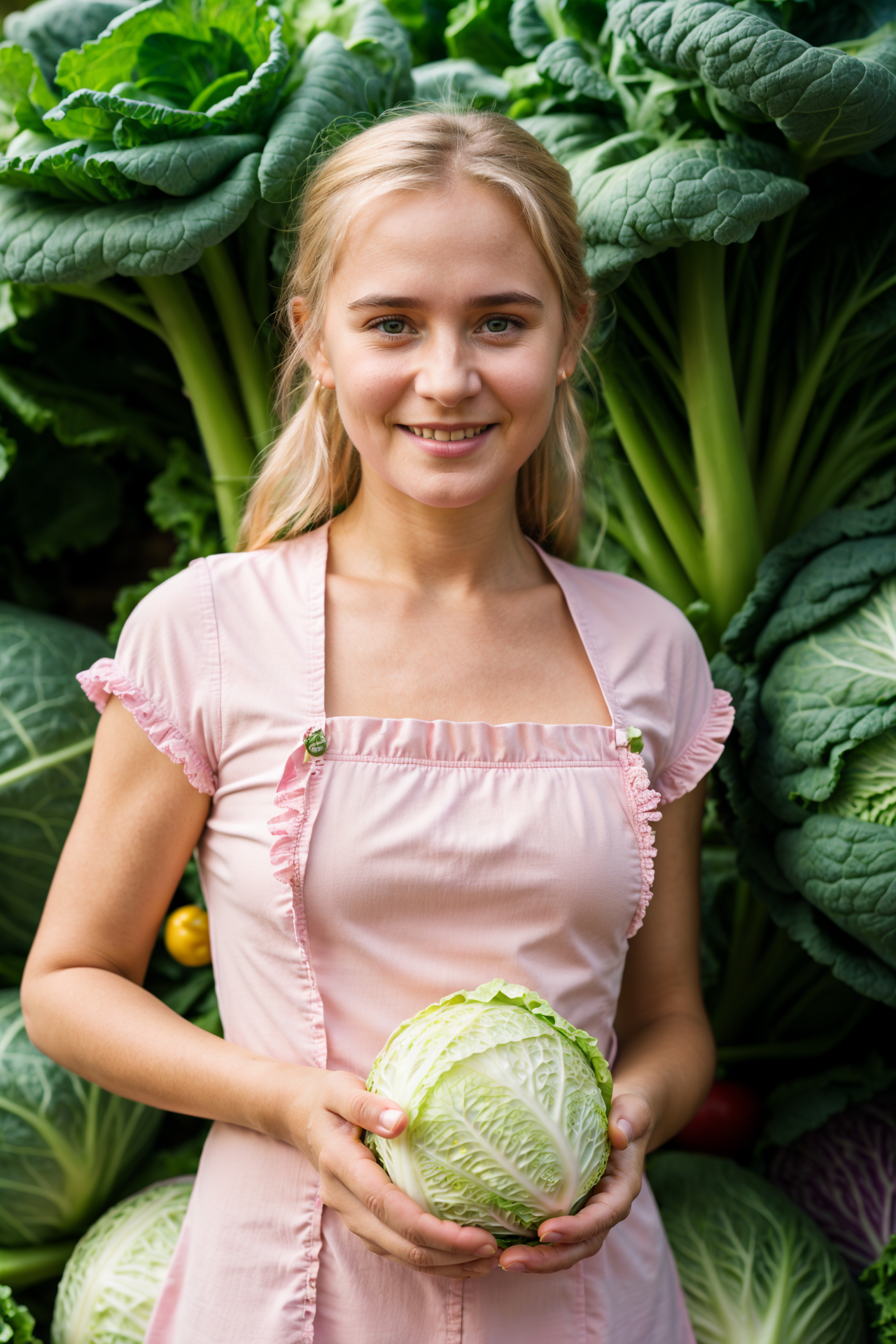 04630-3241185725-photo RAW,(Ukraine woman, the seller in the store, with an smiling expression, holds cabbage in her hand, pink uniform ,look to.png